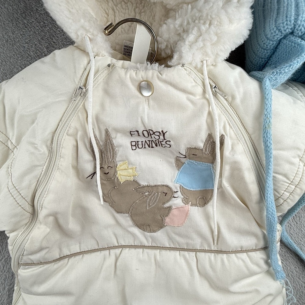 Peter Rabbit Flopsy Bunnies Winter Suit 0-6 Mo 1980s Beatrix Potter Vintage Baby